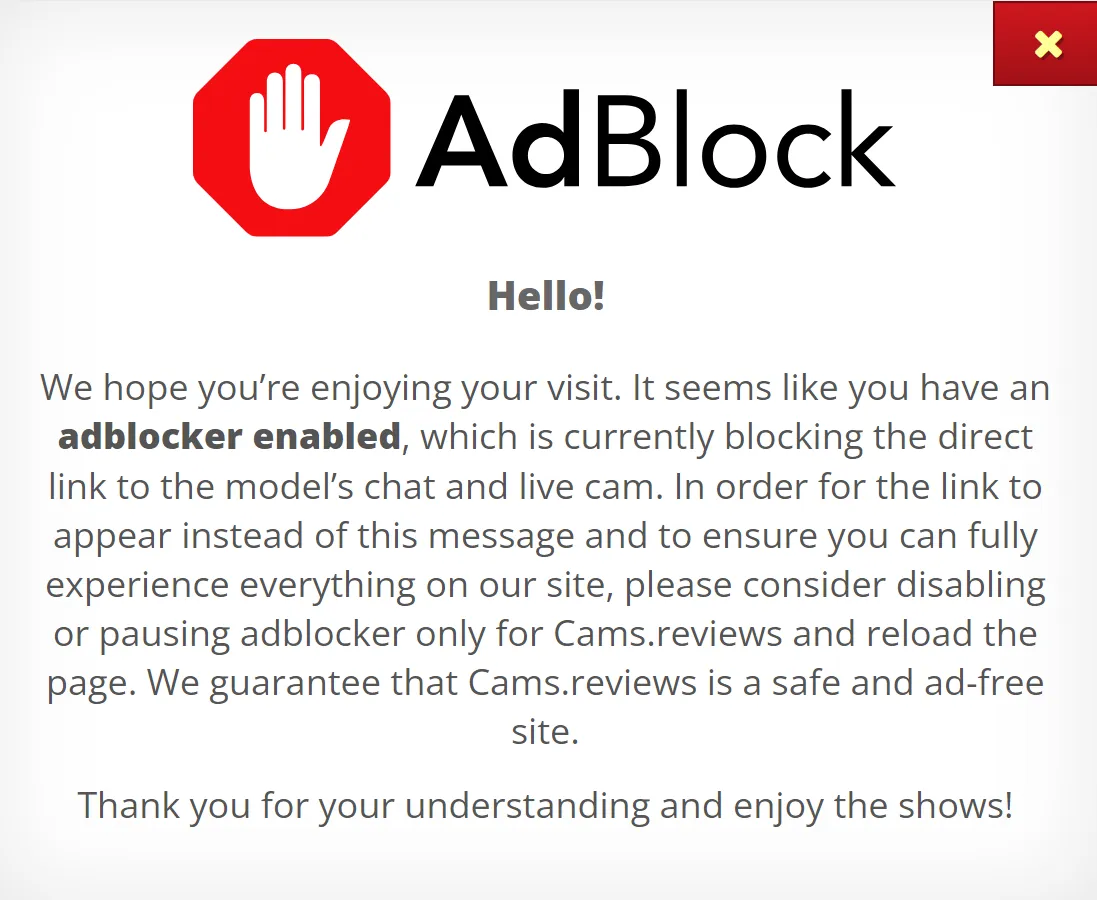 Adblock enabled